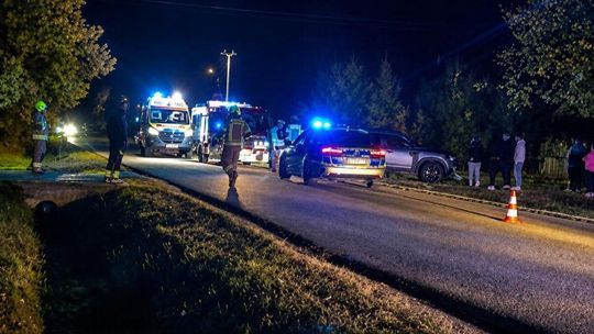 Kryg. Zderzenie samochodu z motocyklem. Droga była całkowicie zablokowana [FOTO]