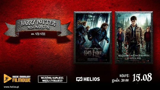 Zdjęcie przedstawia filmy wyświetlane na mini maratonie z Harrym Potterem