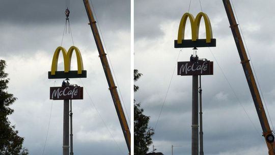 McDonald's coraz bliżej otwarcia. Charakterystyczne „M” już góruje nad Gorlicami [FOTO/VIDEO]