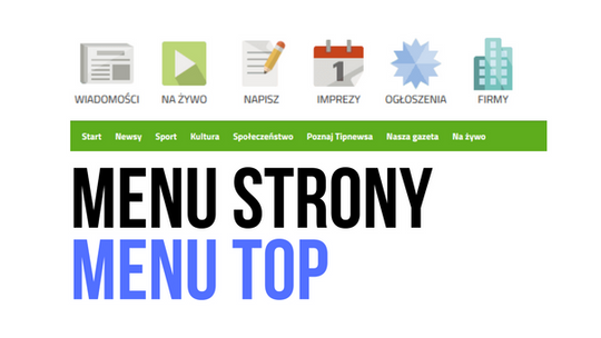 Menu strony i menu top