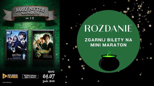 Zdjęcie przedstawia rozdanie na mini maraton Harrego Pottera
