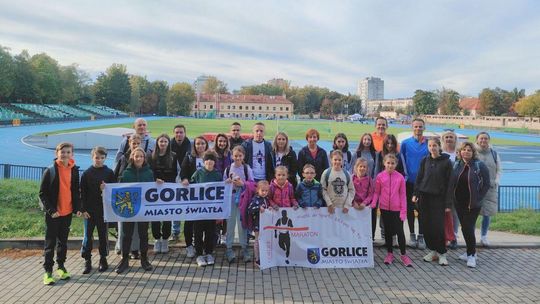 Zawodnicy Stowarzyszenia Maraton Gorlice podzcas Mistrzostw Województwa Małopolskiego w Lekkoatletyce