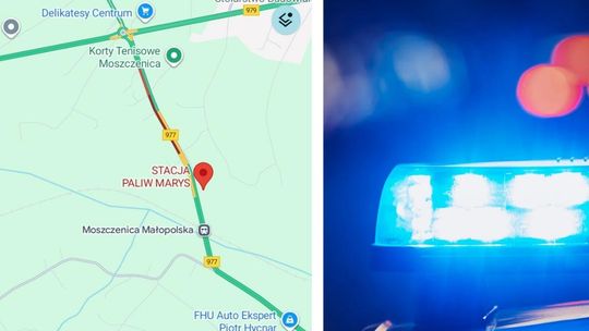 Moszczenica. Zderzenie osobówek obok stacji paliw