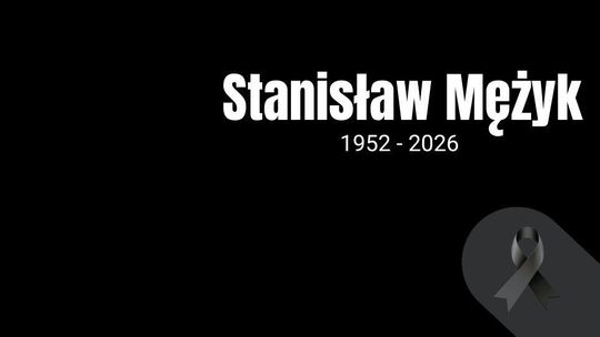 Nie żyje Stanisław Mężyk zdjęcie przedstawia czarną planszę i napis Stanisław Mężyk, 1952 - 2026