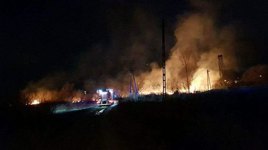 Niedziela była bez handlu za to z płonącymi trawami. Nawet ksiądz załapał się na gaszenie pożaru.