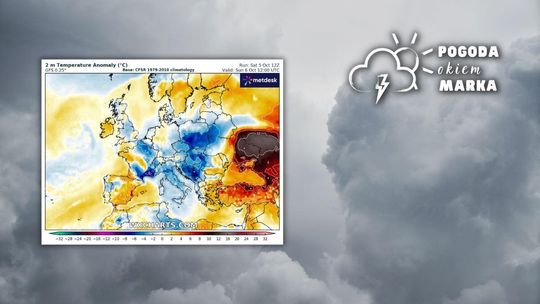 Chmury nad Gorlicami i mapa pogody polski