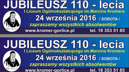 Obchody Jubileuszu 110–lecia Liceum Ogólnokształcącego im. M. Kromera