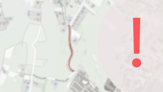 Zdjęcie przedstawia mapkę objazdu