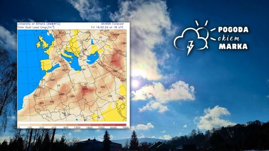 Niebo nad Gorlicami i mapa pogody europy