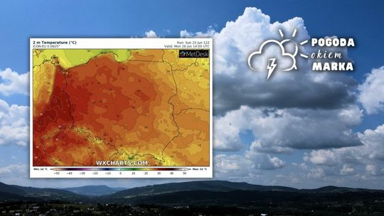 Mapa pogody i chmury nad Gorlicami