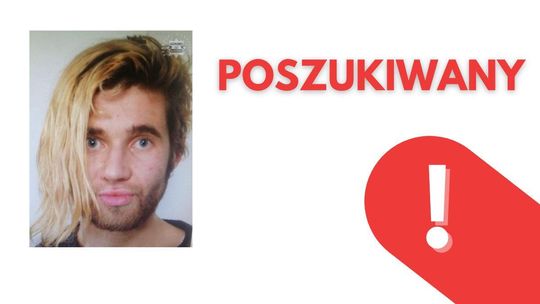 zdjęcie przedstawia kolorowy portret mężczyzny z napisem poszukiwany