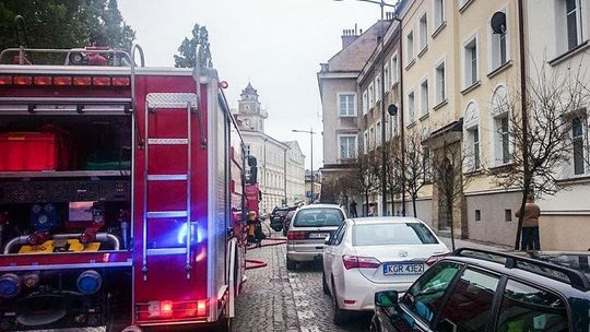 Pożar w centrum miasta