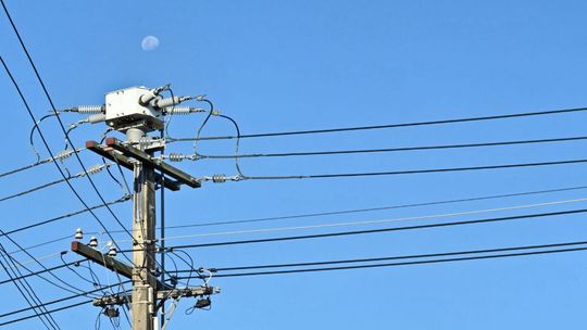 słup energetyczny w powiecie gorlickim