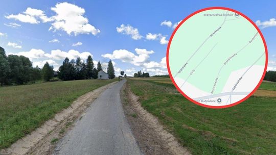 Zdjęcie przedstawia ul. Spacerową w Moszczenicy