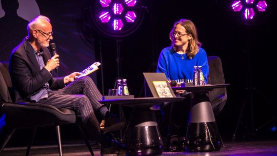 Zdjęcie przedstawia gości Festiwalu im. Zygmunta Haupta w Gorlicach