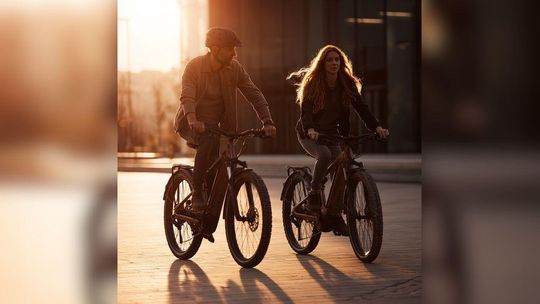 Ranking rowerów elektrycznych do 7 000 zł – najlepsze modele 2025/2026 zdjęcie przedstawia dwie osoby jadące na rowerze