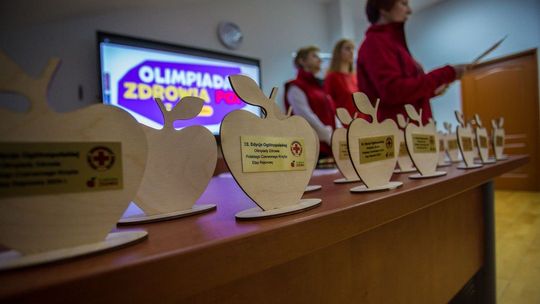 zdjęcie przedstawia niewielkie drewniane statuetki postawione na biurku, w tle ekran telewizora i postacie