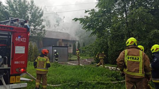 pożar rozdziele lipinki budynek gospodarczy