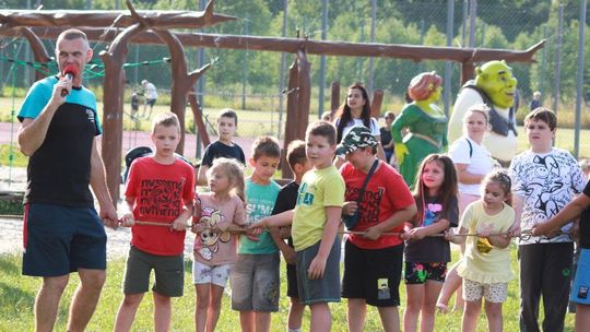 Dzieci podczas shrek party w Sękowej