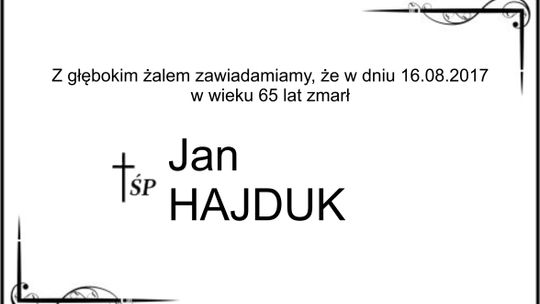 ś.p. Jan Hajduk