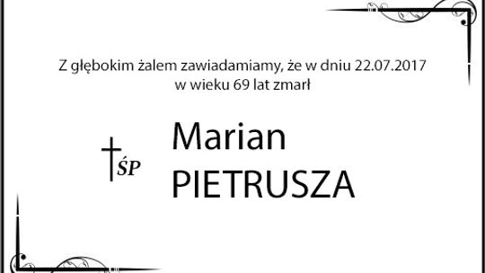 ś.p. Marian Pietrusza