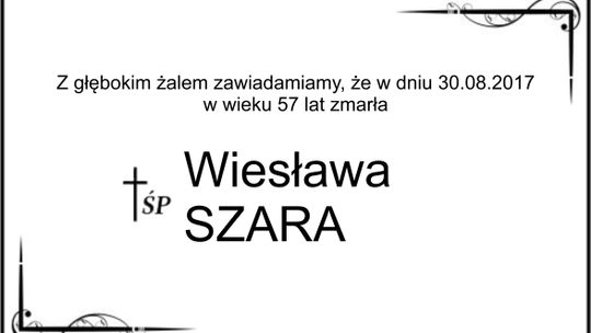 ś.p. Wiesława Szara