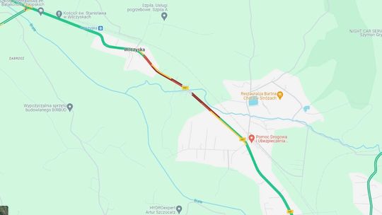 mapa powiatu nowosądeckiego i gorlickiego z zaznaczeniem natężenia ruchu