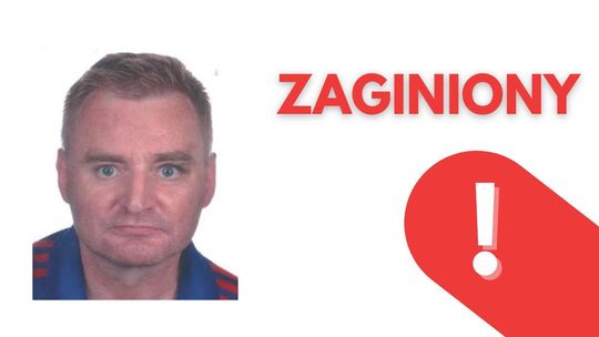 zdjęcie przedstawia portret mężczyzny z napisem zaginiony