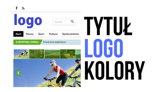 Tytuł, logo i kolorystyka twojej nowej strony