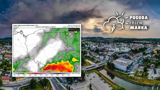 Panorama Gorlic i mapa pogody