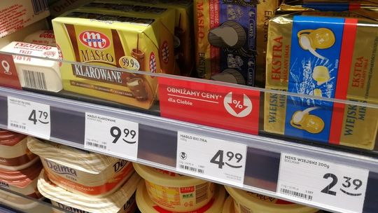 masło tłuszcze sklep spożywczy ceny masła