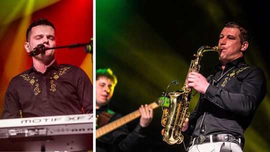 Zdjęcie przedstawia koncert Zespołu Max z Jankowej na scenie w gorlickim GCK-u