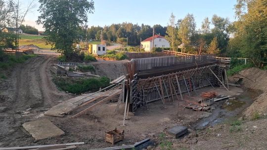 budowa mostu w na rzece, zbrojenia konstrukcji i obstawa mostu w libuszy w powiecie gorlickim
