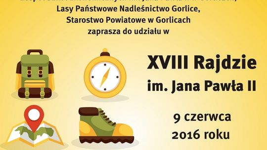 XVIII Rajd im. Jana Pawła II - zaproszenie