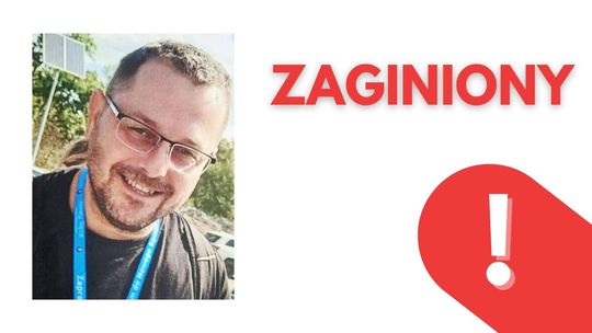 mężczyzna z napisem zaginiony
