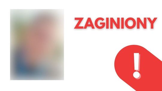 mężczyzna z napisem zaginiony