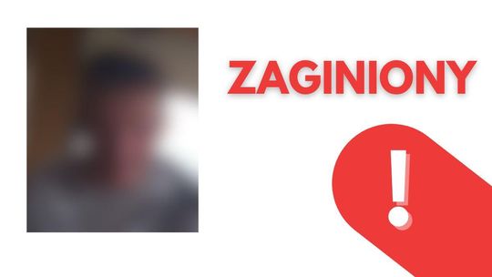 zdjęcie przedstawia mężczyznę i napis zaginony