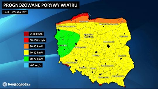 Zbliża się orkan Marcin - dotrze już jutro