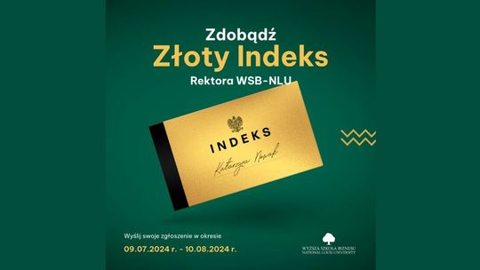 Złoty Indeks Rektora WSB-NLU – wyjątkowa szansa dla ambitnych maturzystów