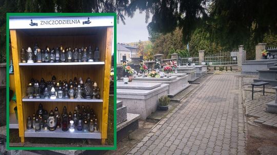 „Zniczodzielnia” przy cmentarzu komunalnym. Czy Gorlice dadzą zniczom drugie życie? zdjęcie przedstawia groby na cmentarzu w Gorlicach
