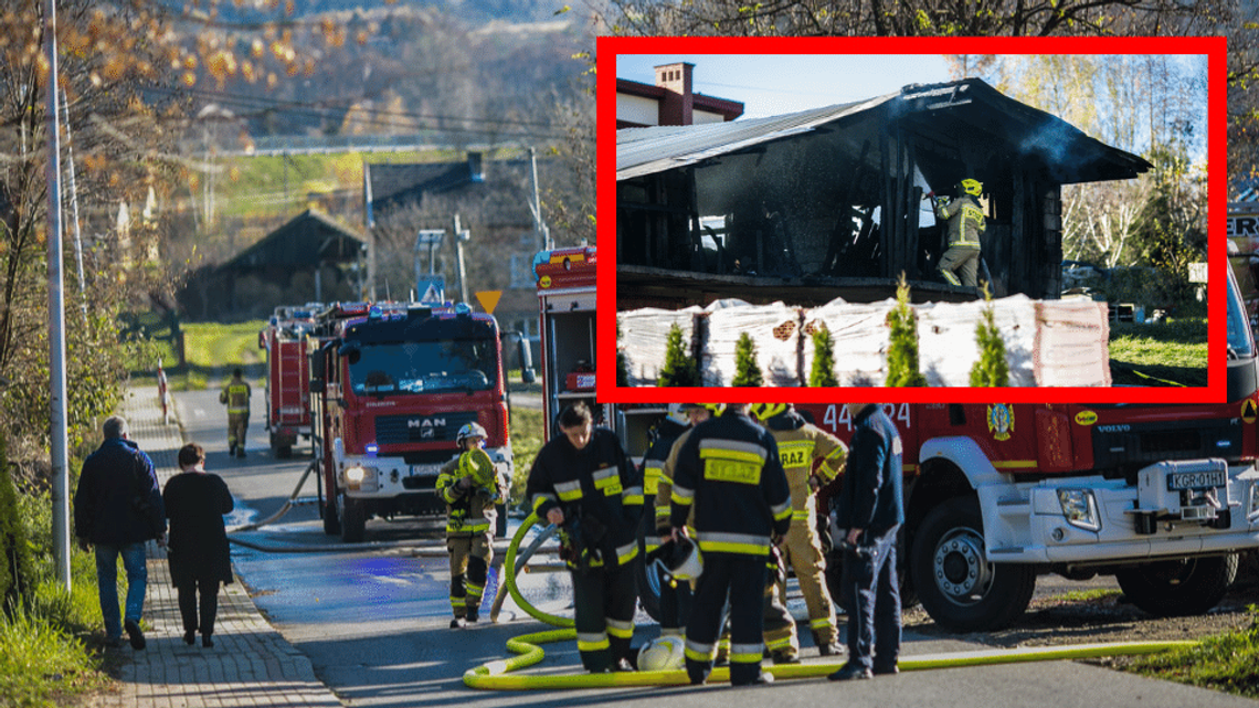 Biecz. Duży pożar na Przedmieściu Dolnym [FOTO/VIDEO] [AKTUALIZACJA]