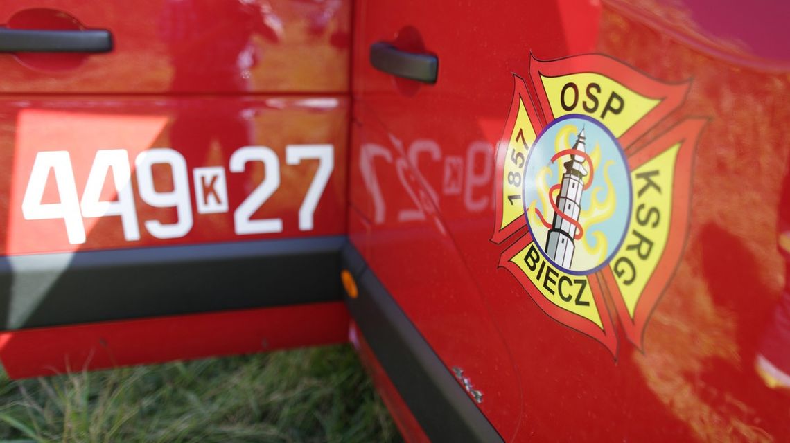 Drzwi wozu strażackiego OSP KSRG Biecz
