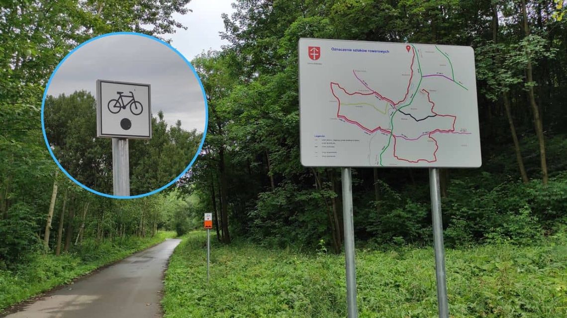 Wyznaczone i oznakowane trasy rowerowe w Bobowej