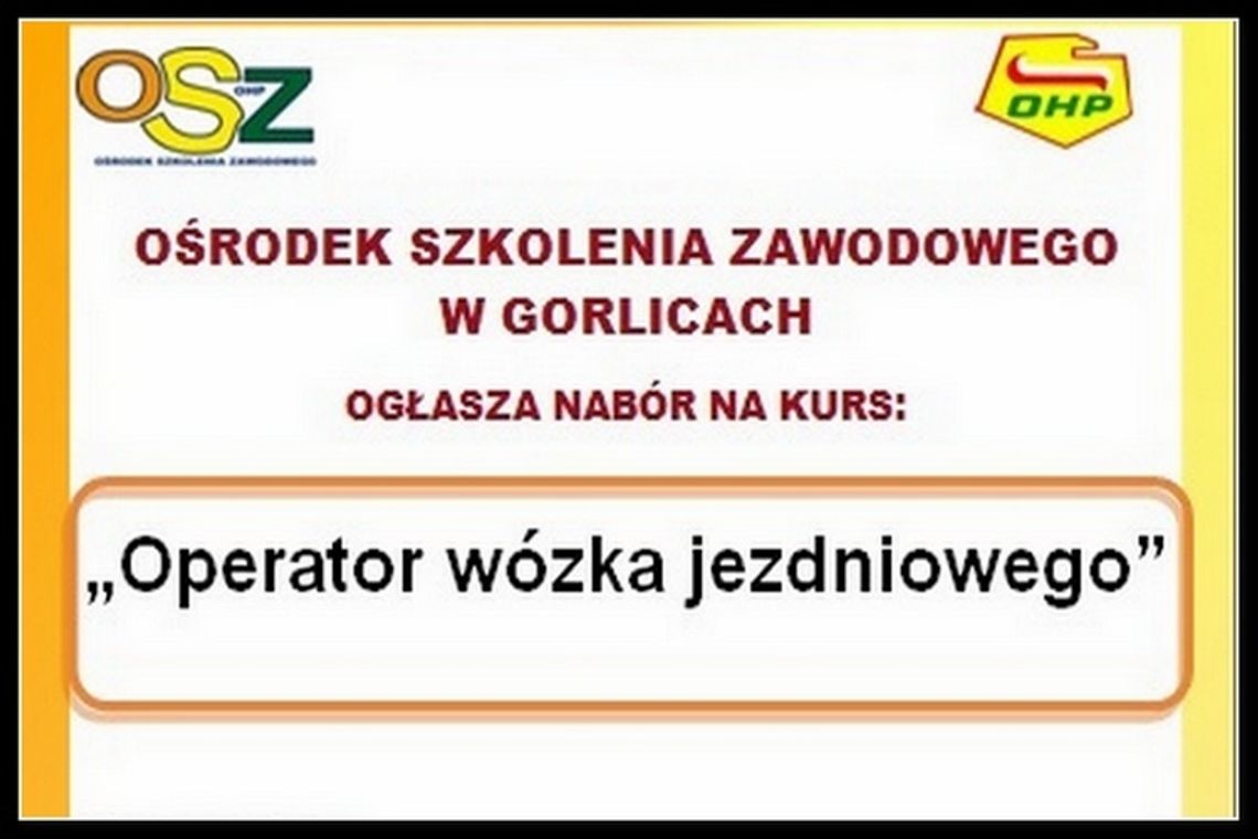 Chcesz uzyskać uprawnienia operatora wózka jezdniowego?