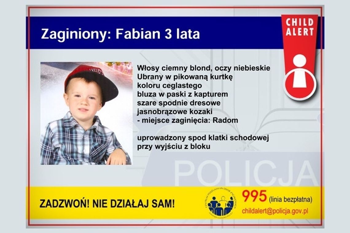 Child Alert dla Fabiana. Przedszkolaki bezpieczne?