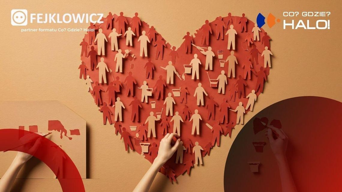 zdjęcie przedstawia serce z ludzi