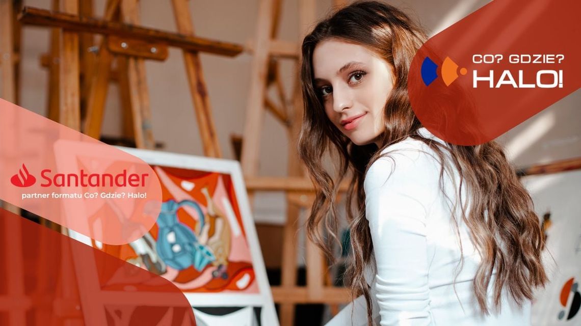 Zdjęcie przedstawia kobietę malującą obraz