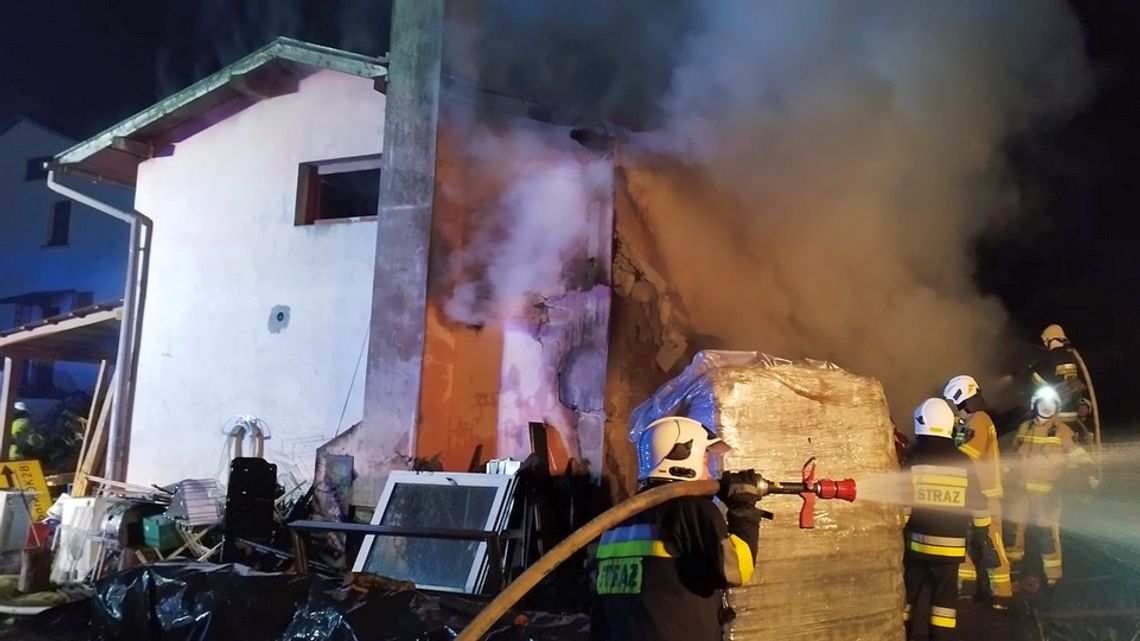 Dominikowice. Pożar w budynku gospodarczym