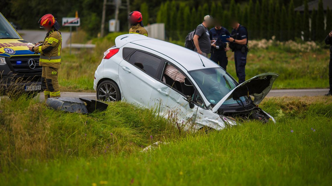 Dominikowice. Zderzenie peugeota i forda [FOTO]