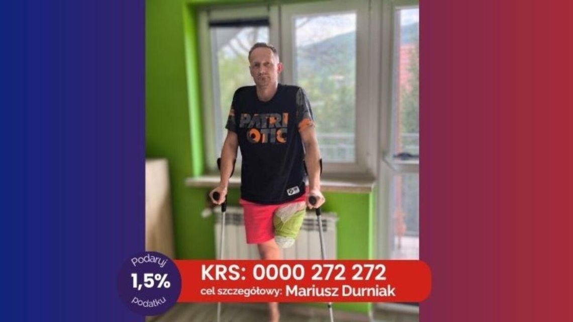 Dramat mieszkańca Wysowej-Zdrój. Mariusz walczy o powrót do normalnego życia zdjęcie przedstawia poszkodowanego mężczyznę